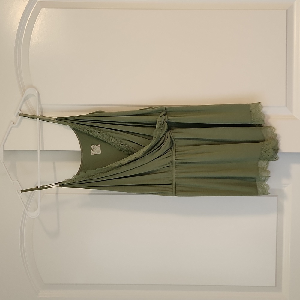 Rompers, green, lace-trim, one piece shorts, size S, Gilligan & O'Malley